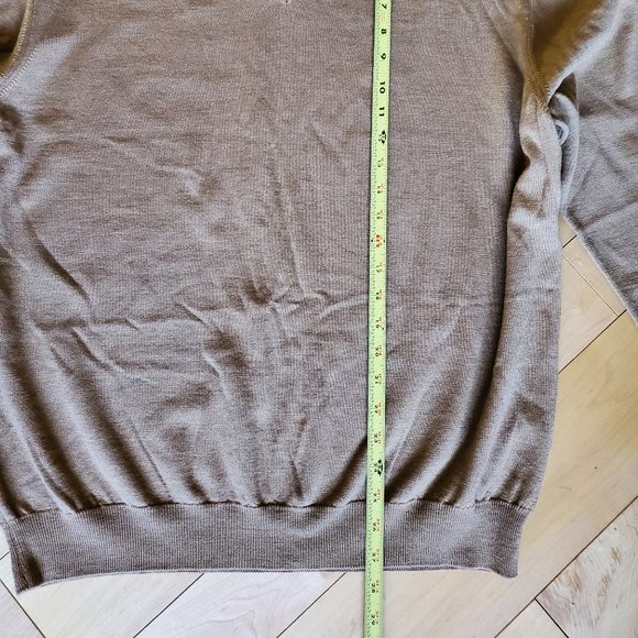 SAKS FIFTH AVENUE Men's Brown Long Sleeve Pullover Sweater XL Used - Picture 5 of 13